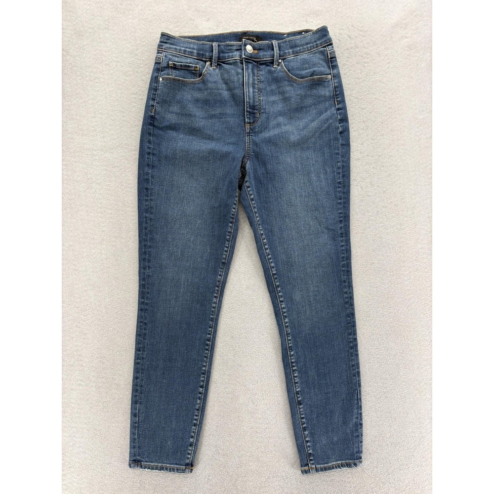 Ann Taylor The Skinny Jeans Womens 10P Blue Med Wash High Rise Stretch Denim NWT